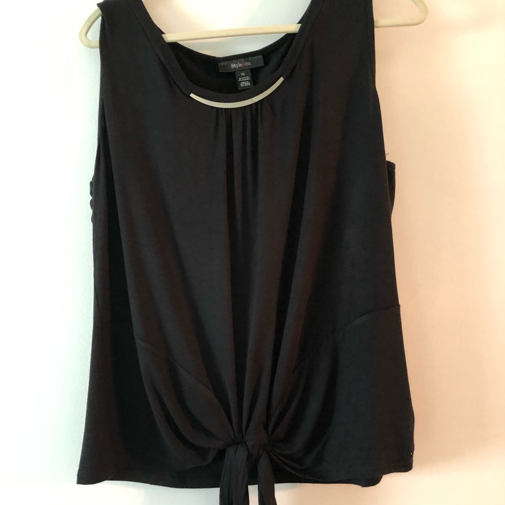 Black sleeveless top by style and Company